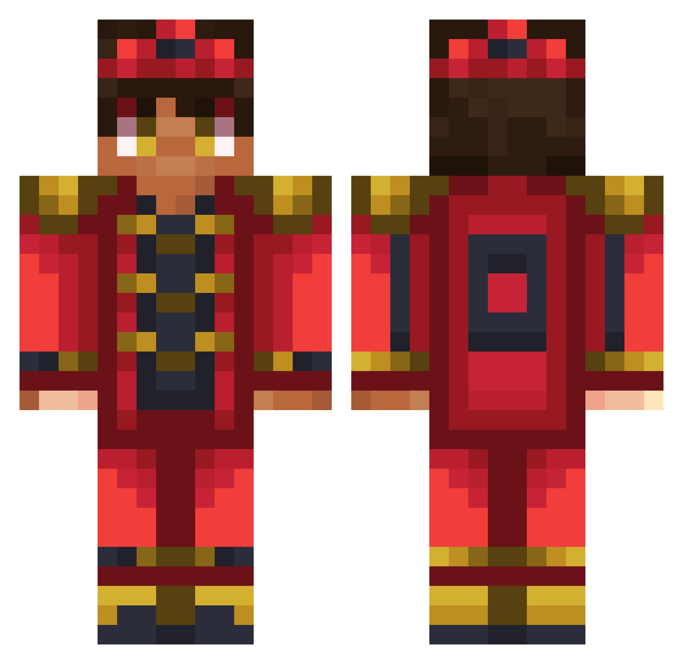 Agent661 Minecraft skin, front and back view