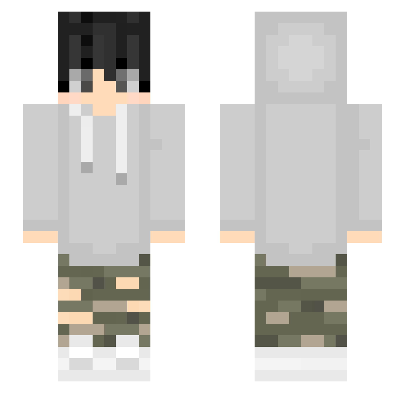 Sevilin Minecraft skin, front and back view