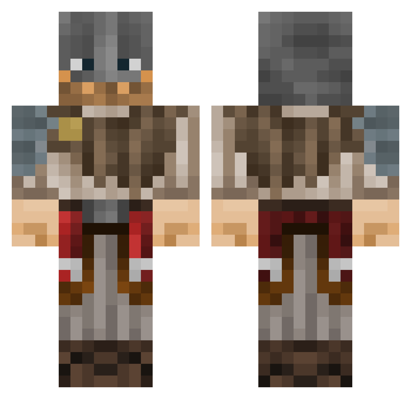 Sawyeriscool69 Minecraft skin, front and back view
