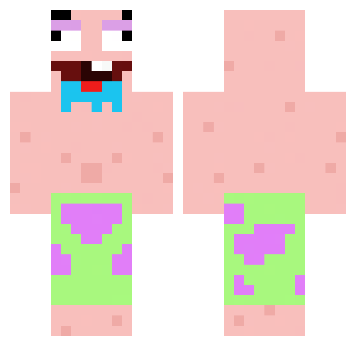 kotix122 Minecraft skin, front and back view