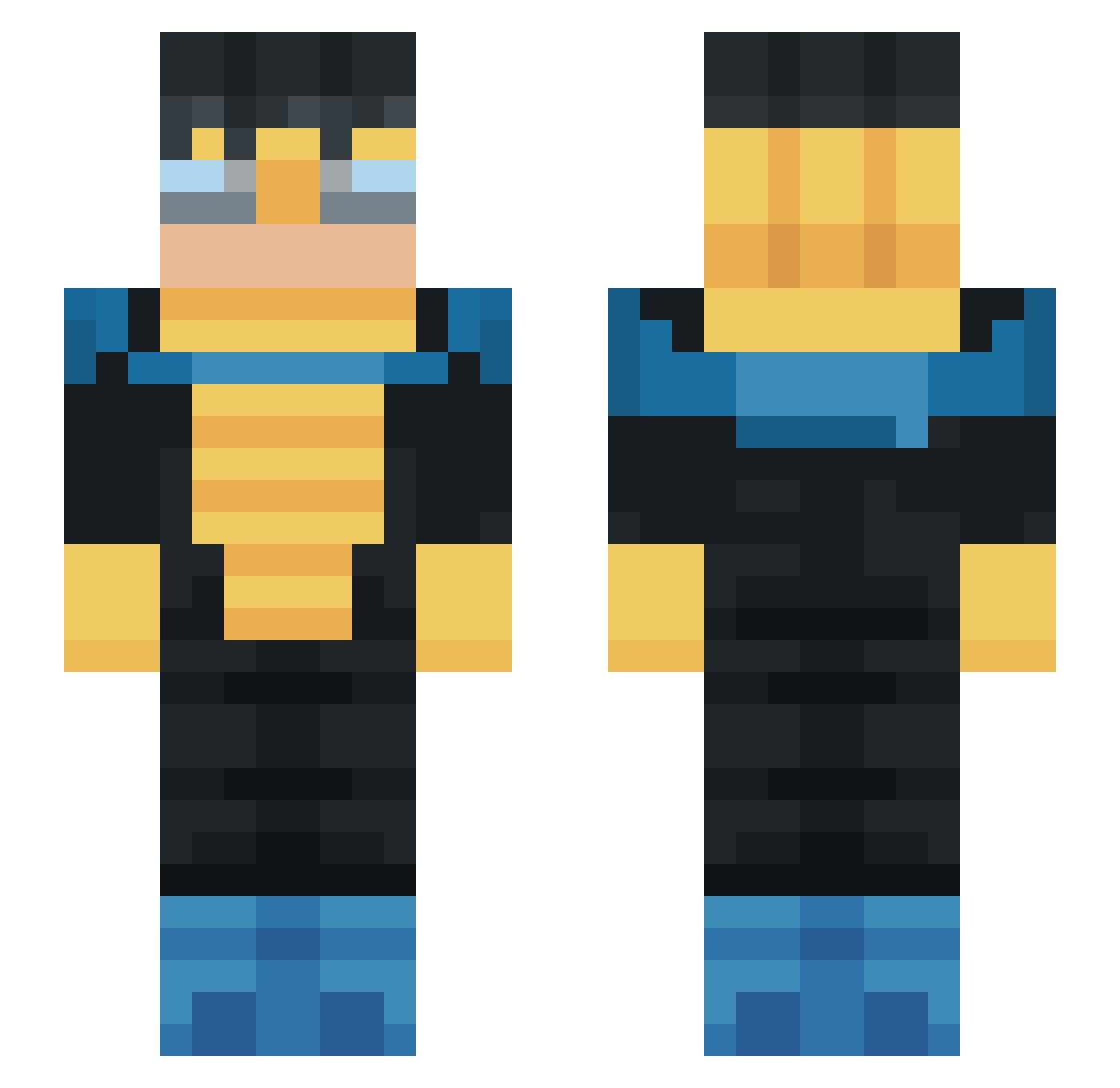 SitoobyMcChicken Minecraft skin, front and back view