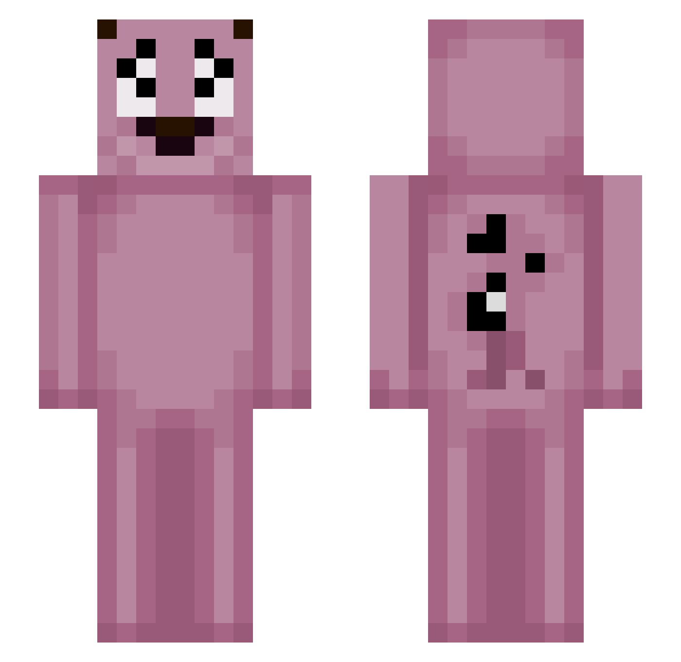 basstiq1 Minecraft skin, front and back view