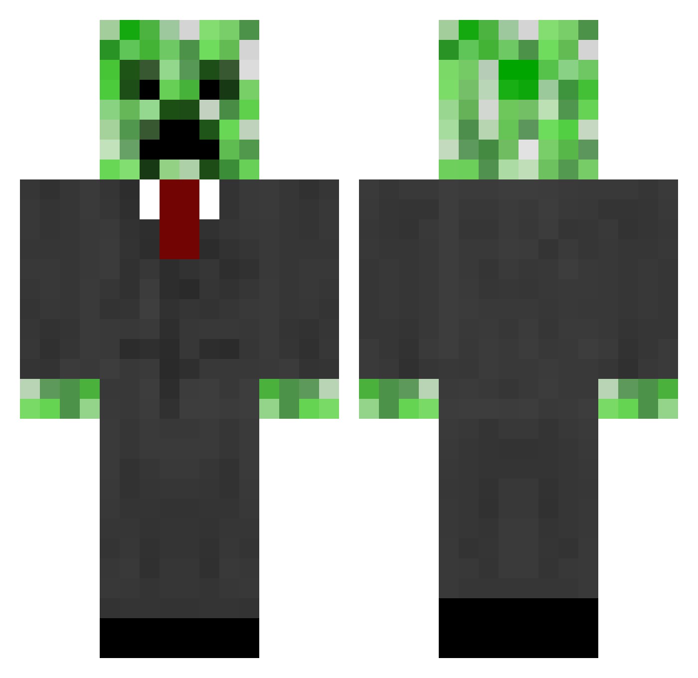 BaerSerk3r Minecraft skin, front and back view