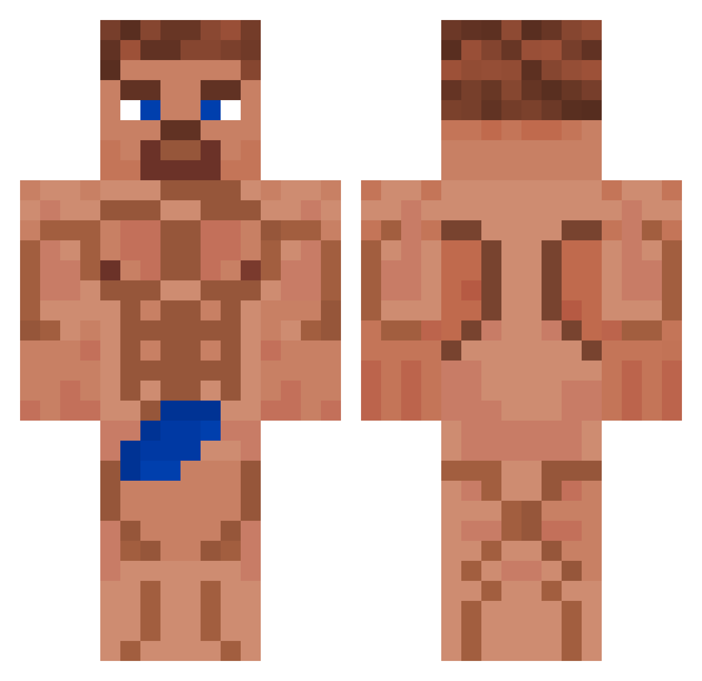Stew327 Minecraft skin, front and back view