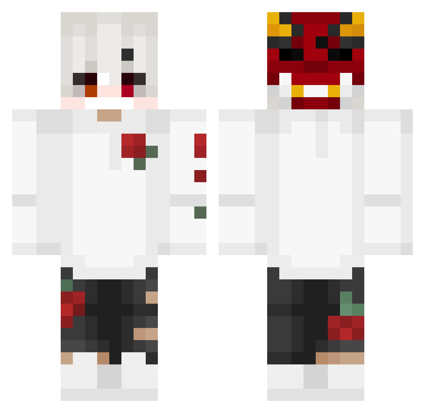 spuudye Minecraft skin, front and back view