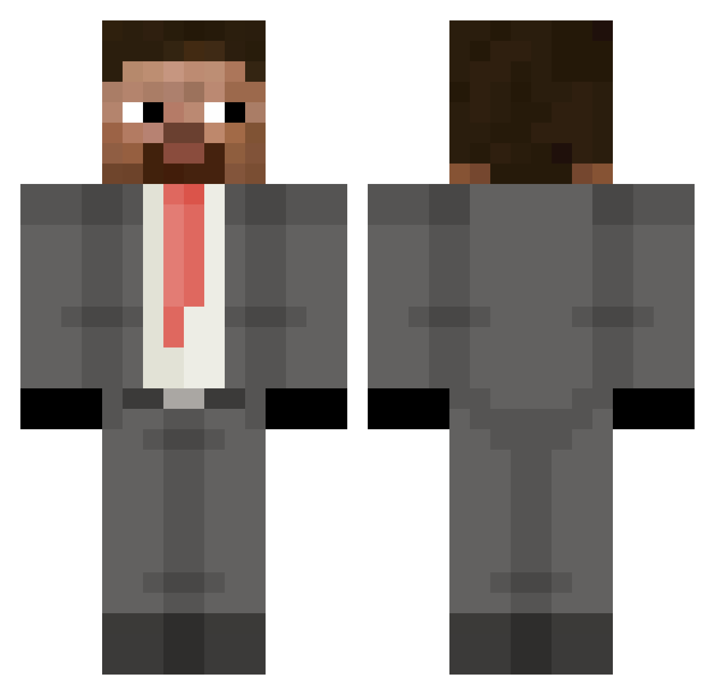 Southquiet Minecraft skin, front and back view