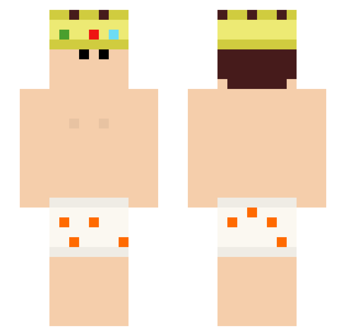 Ya_Yacob Minecraft skin, front and back view