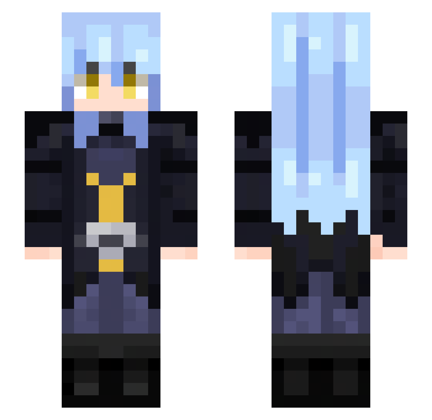 IsChampThere Minecraft skin, front and back view