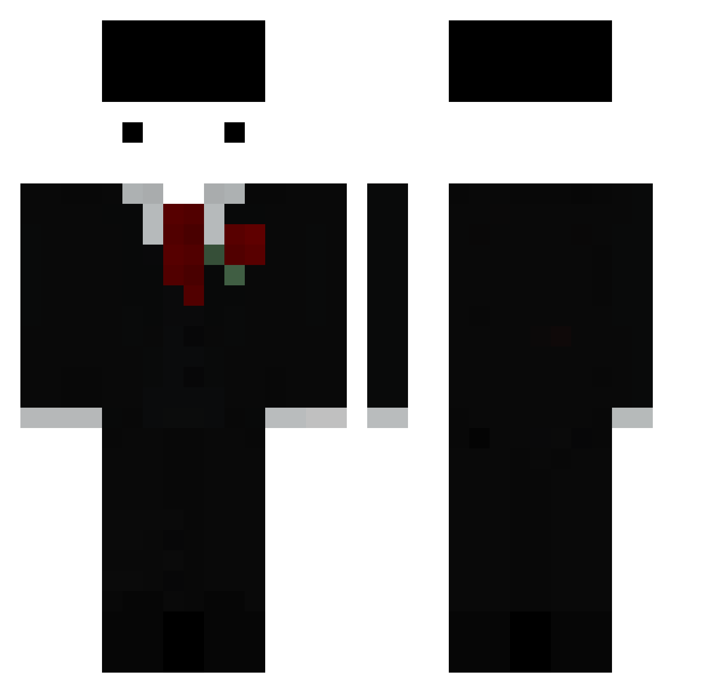 92iCharger Minecraft skin, front and back view