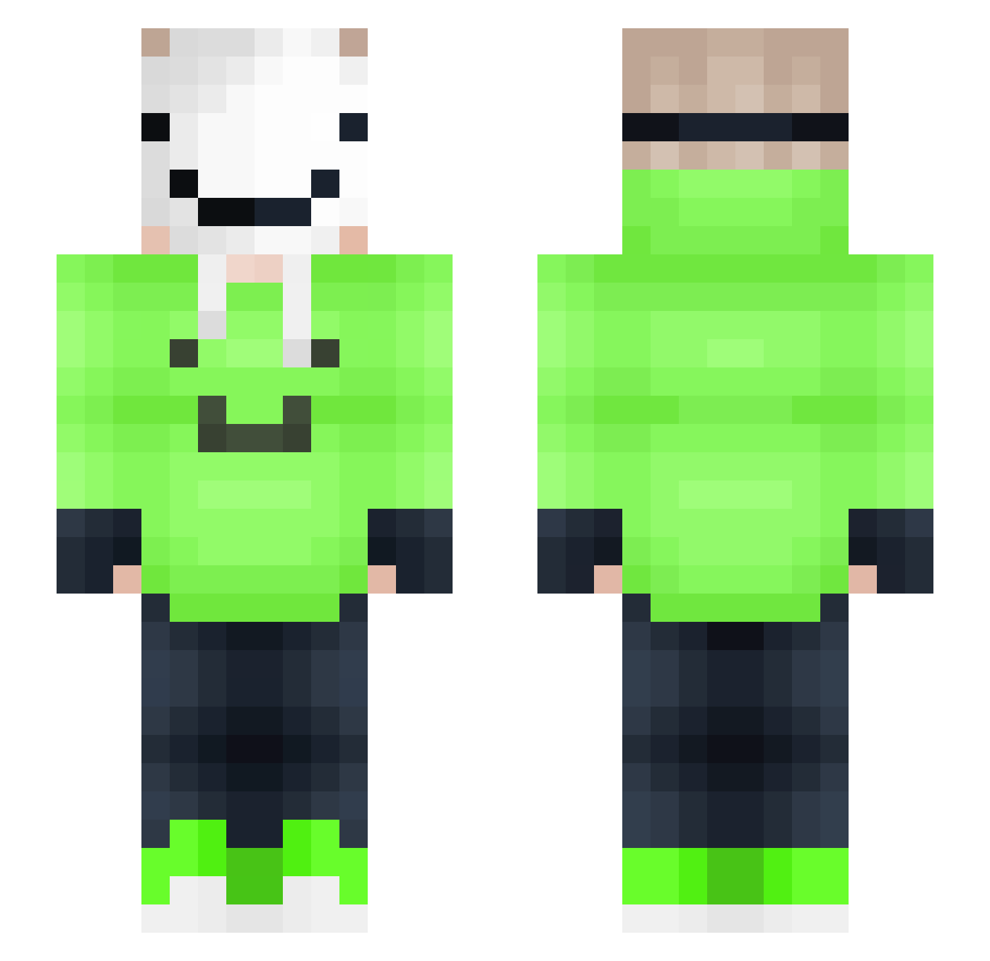 Potaaato_ Minecraft skin, front and back view