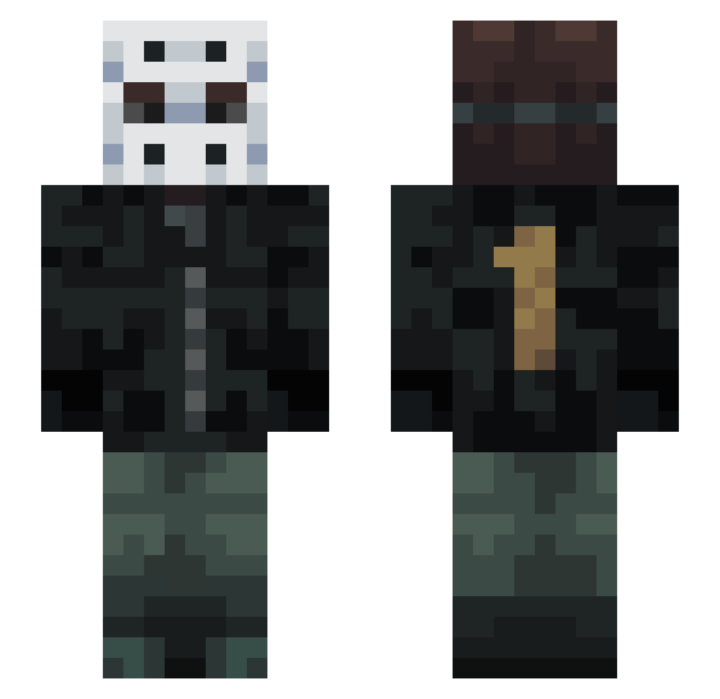 zootoxin Minecraft skin, front and back view