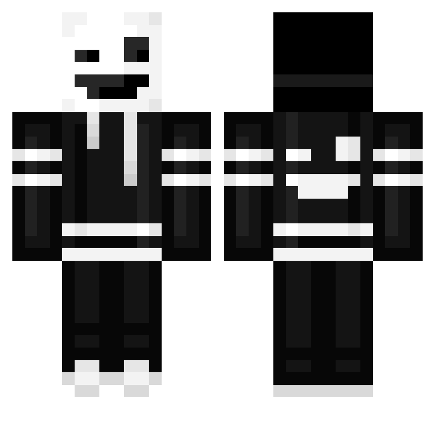 IFeelAce Minecraft skin, front and back view