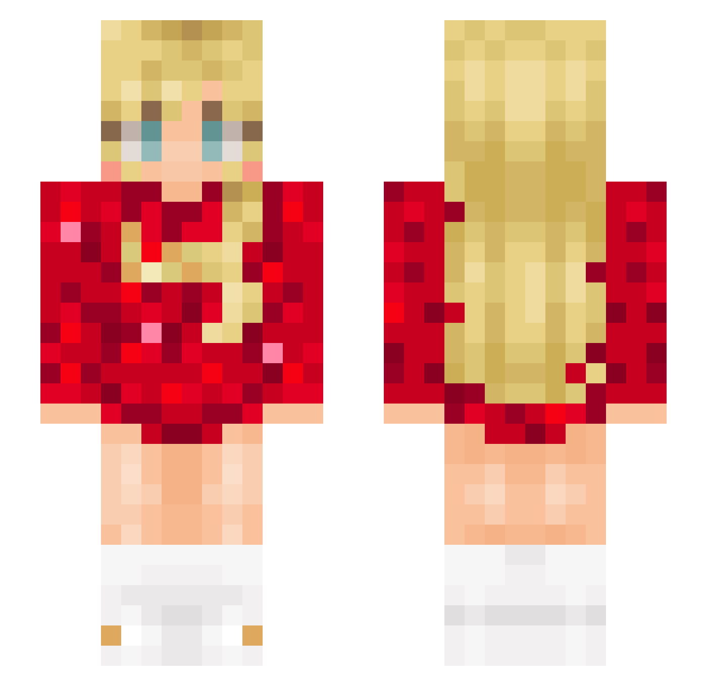 Poudquipik Minecraft skin, front and back view