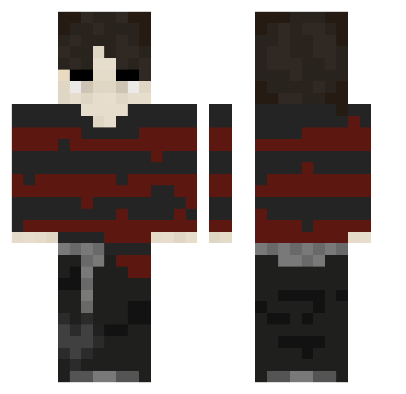 thegoodkiller123 Minecraft skin, front and back view