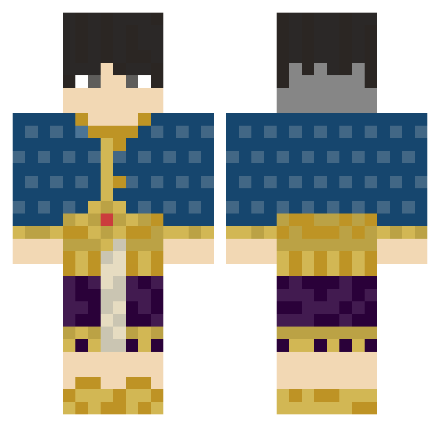 FrameHotep Minecraft skin, front and back view