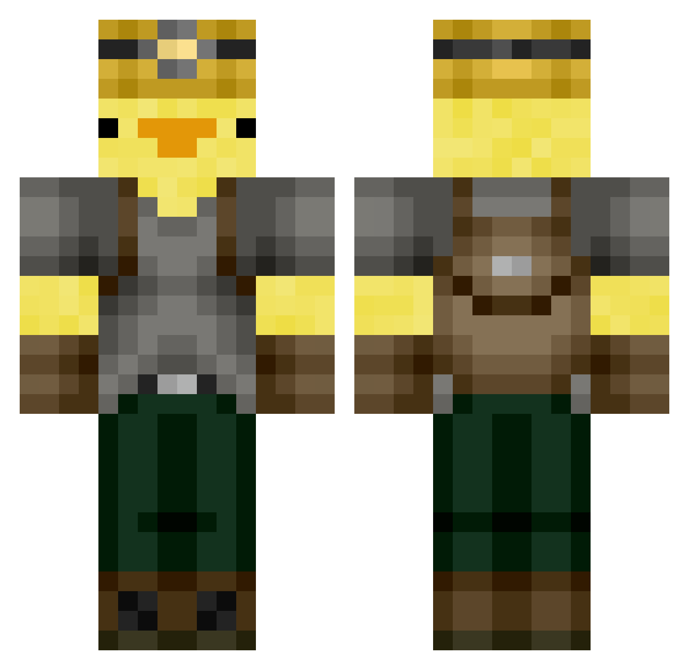 z3n1tt Minecraft skin, front and back view