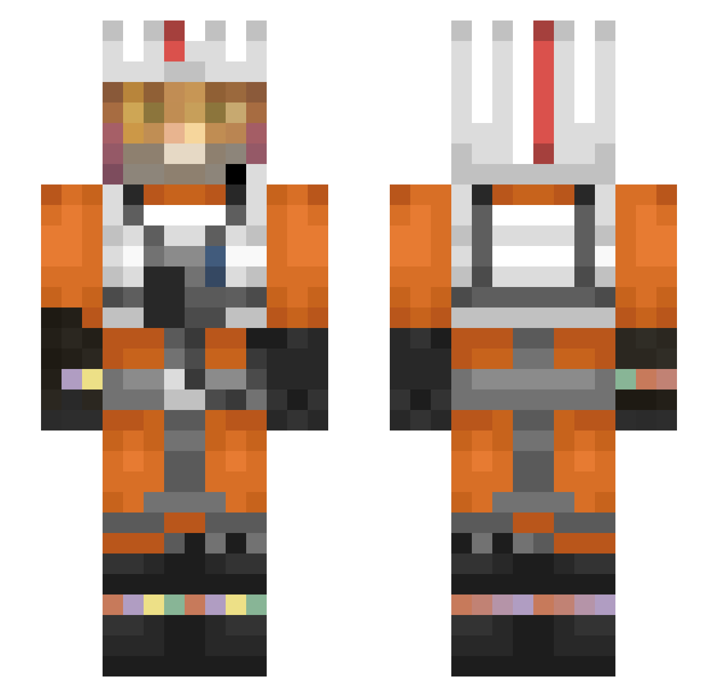 Gerard96 Minecraft skin, front and back view