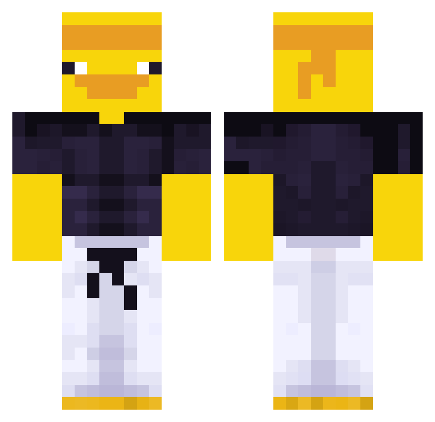 tacobellDG Minecraft skin, front and back view