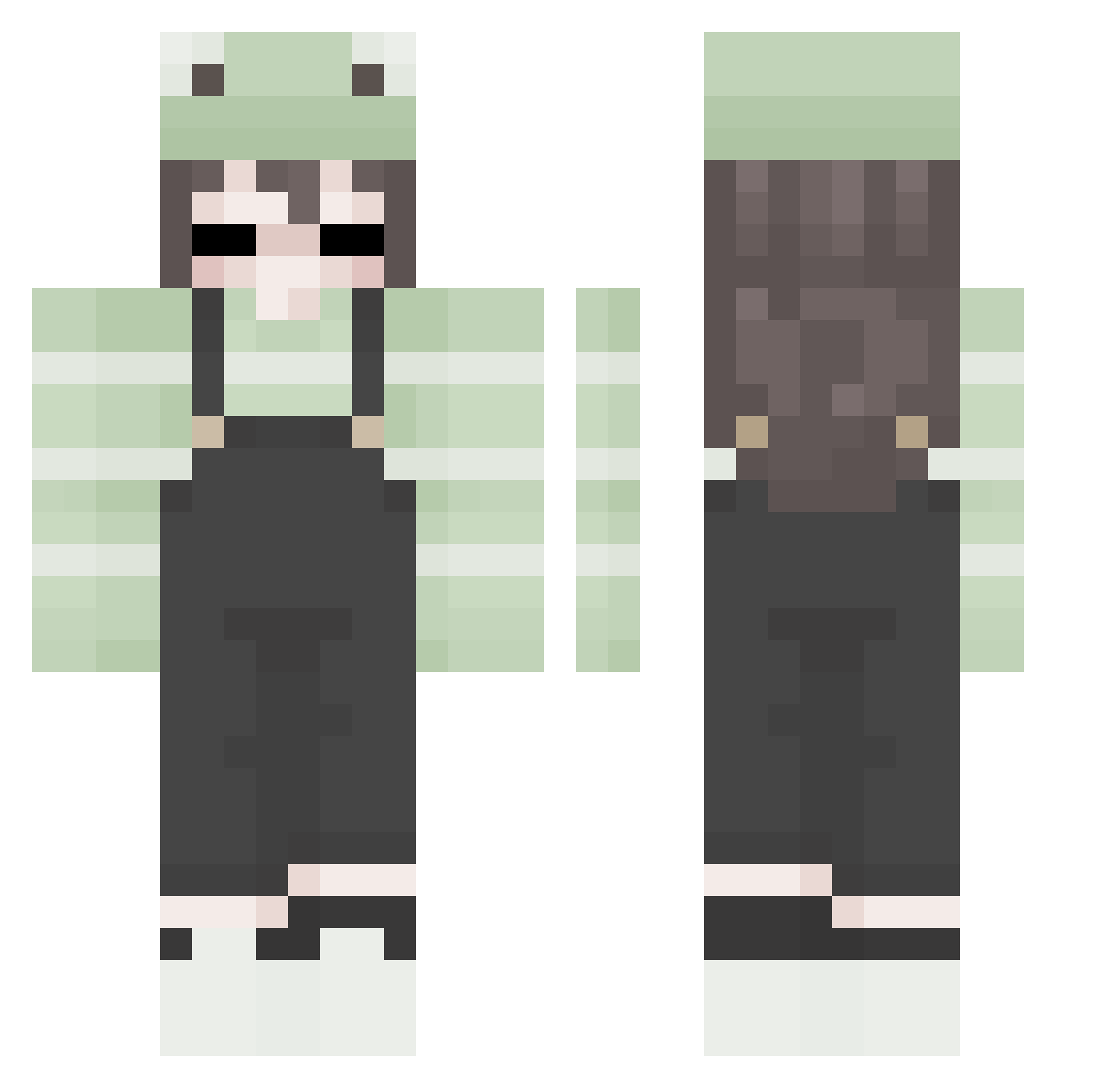 slater8888 Minecraft skin, front and back view