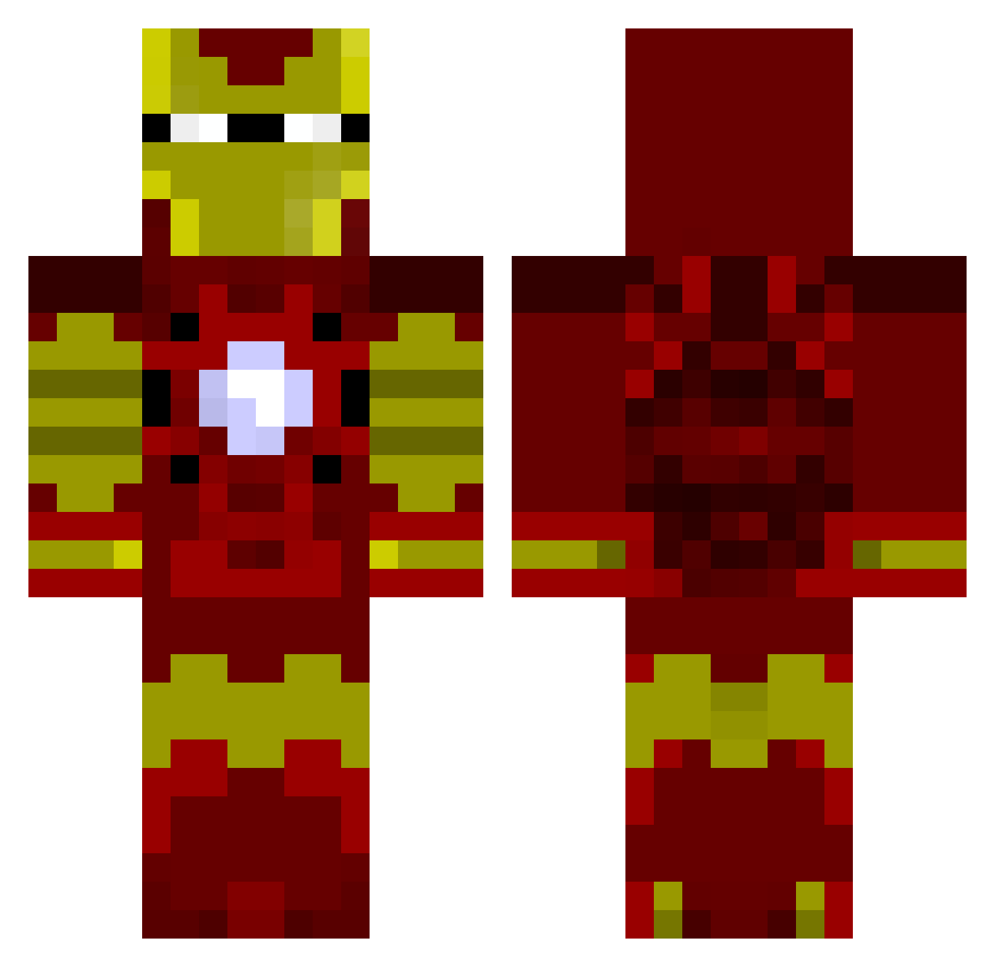 SolarBubble4538 Minecraft skin, front and back view