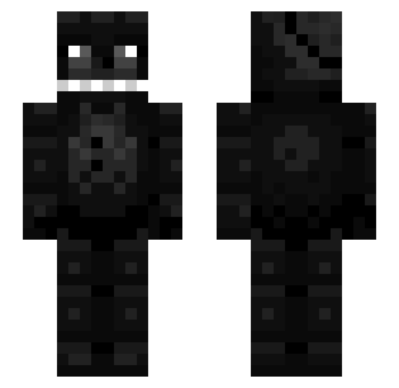 PhantomFreddyy Minecraft skin, front and back view