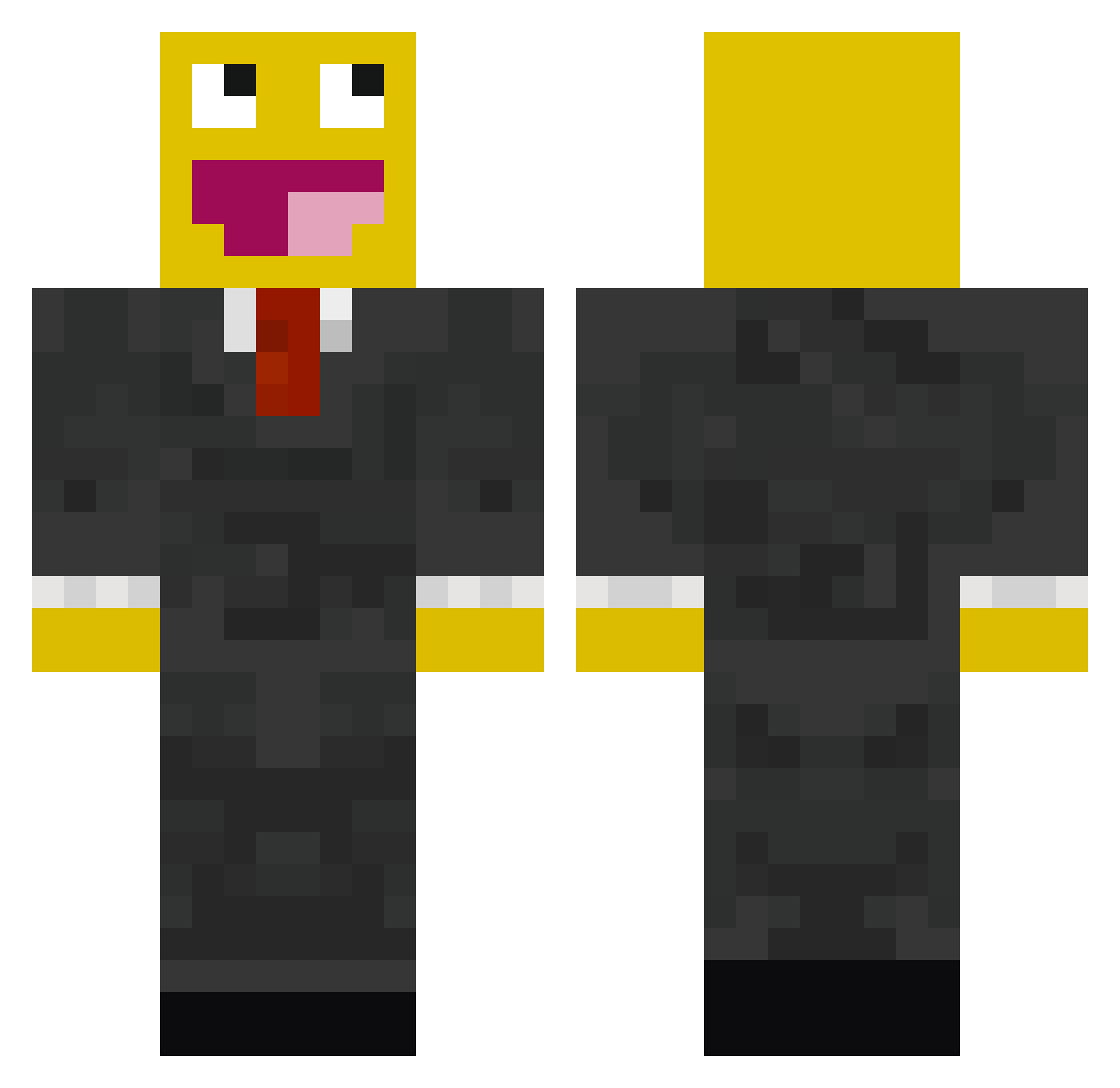 Stefkeedinho Minecraft skin, front and back view