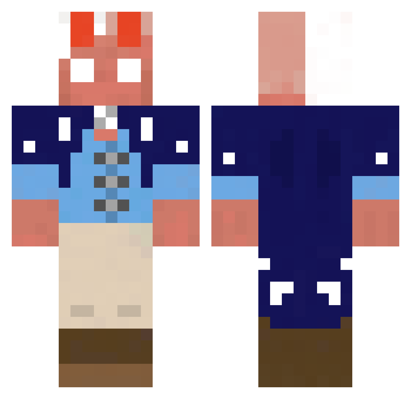 limnanthes Minecraft skin, front and back view