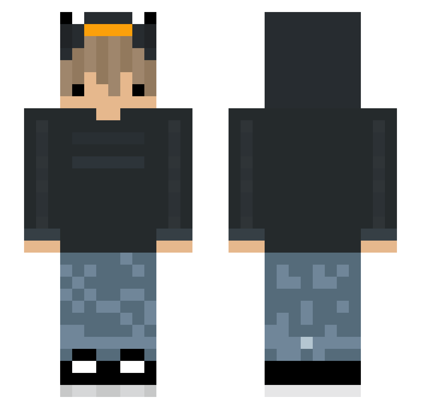 Winkle Minecraft skin, front and back view