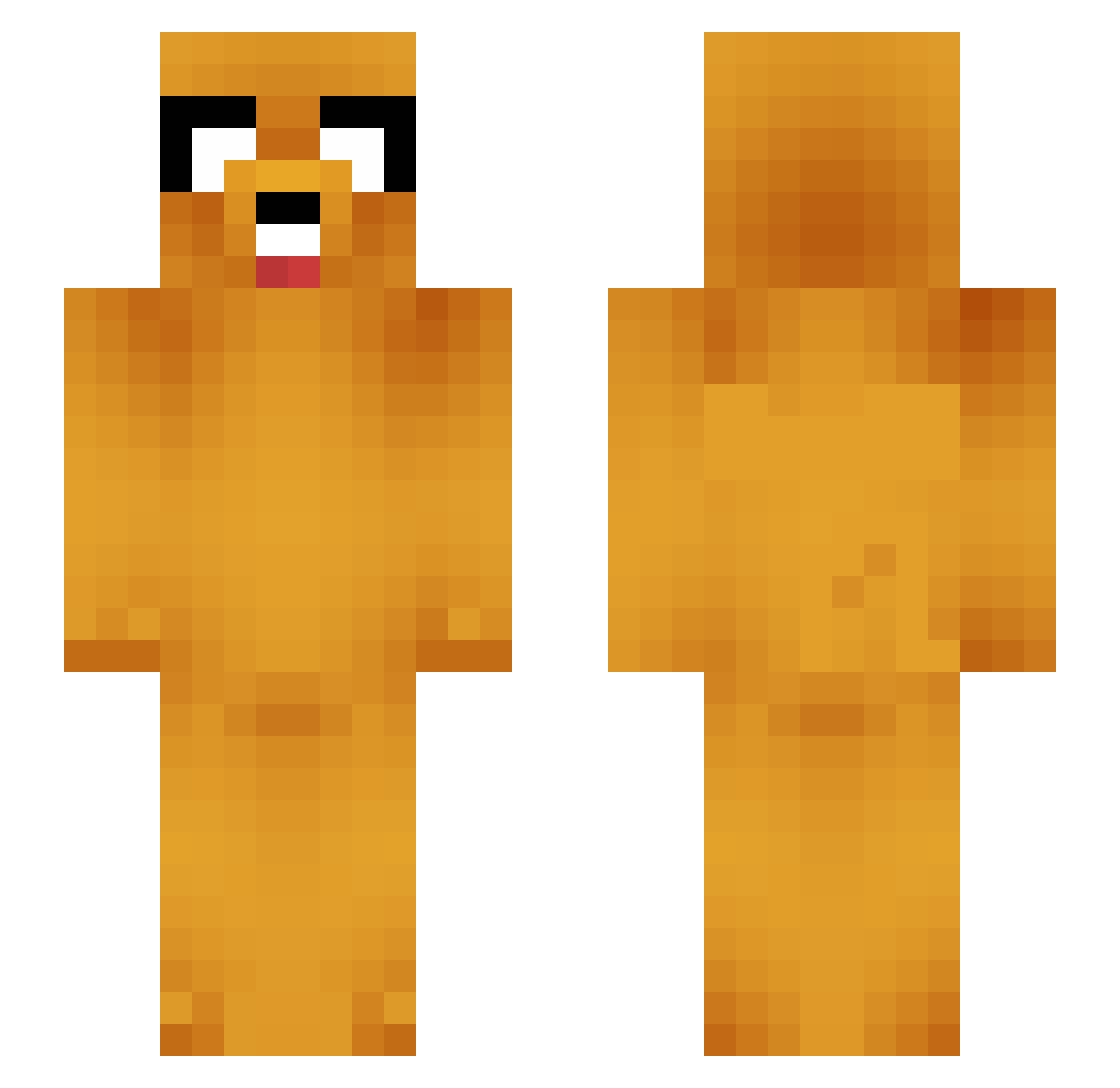 HKKKKKKKK Minecraft skin, front and back view