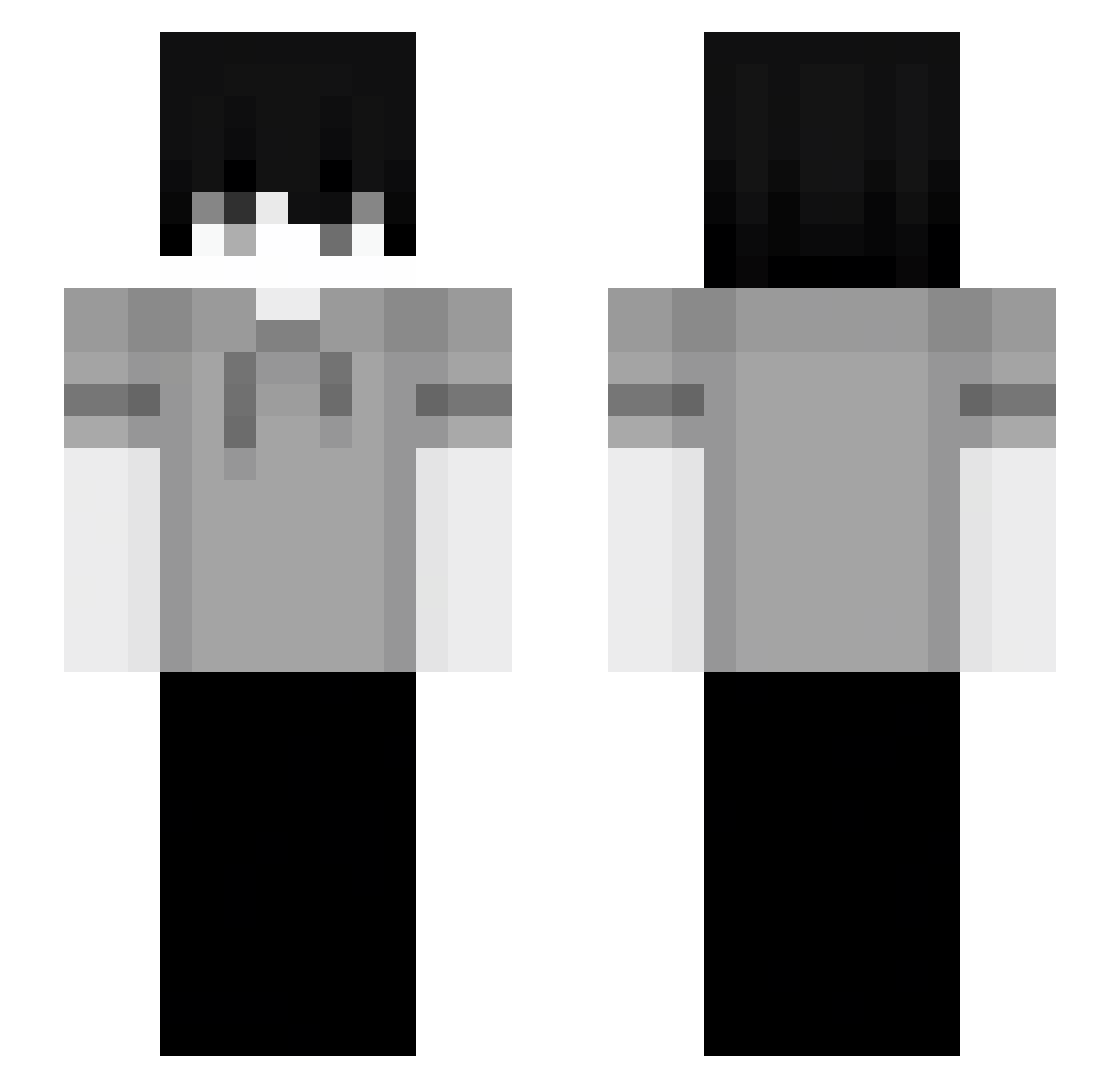 StatusX_ Minecraft skin, front and back view