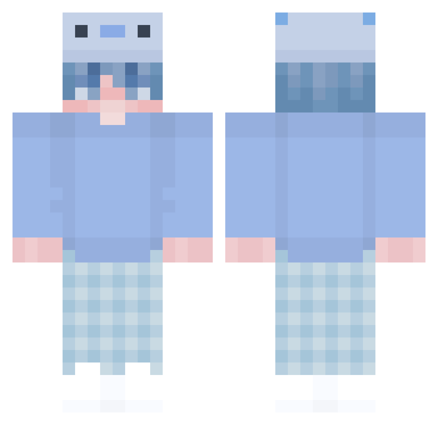 Ml0di_ Minecraft skin, front and back view