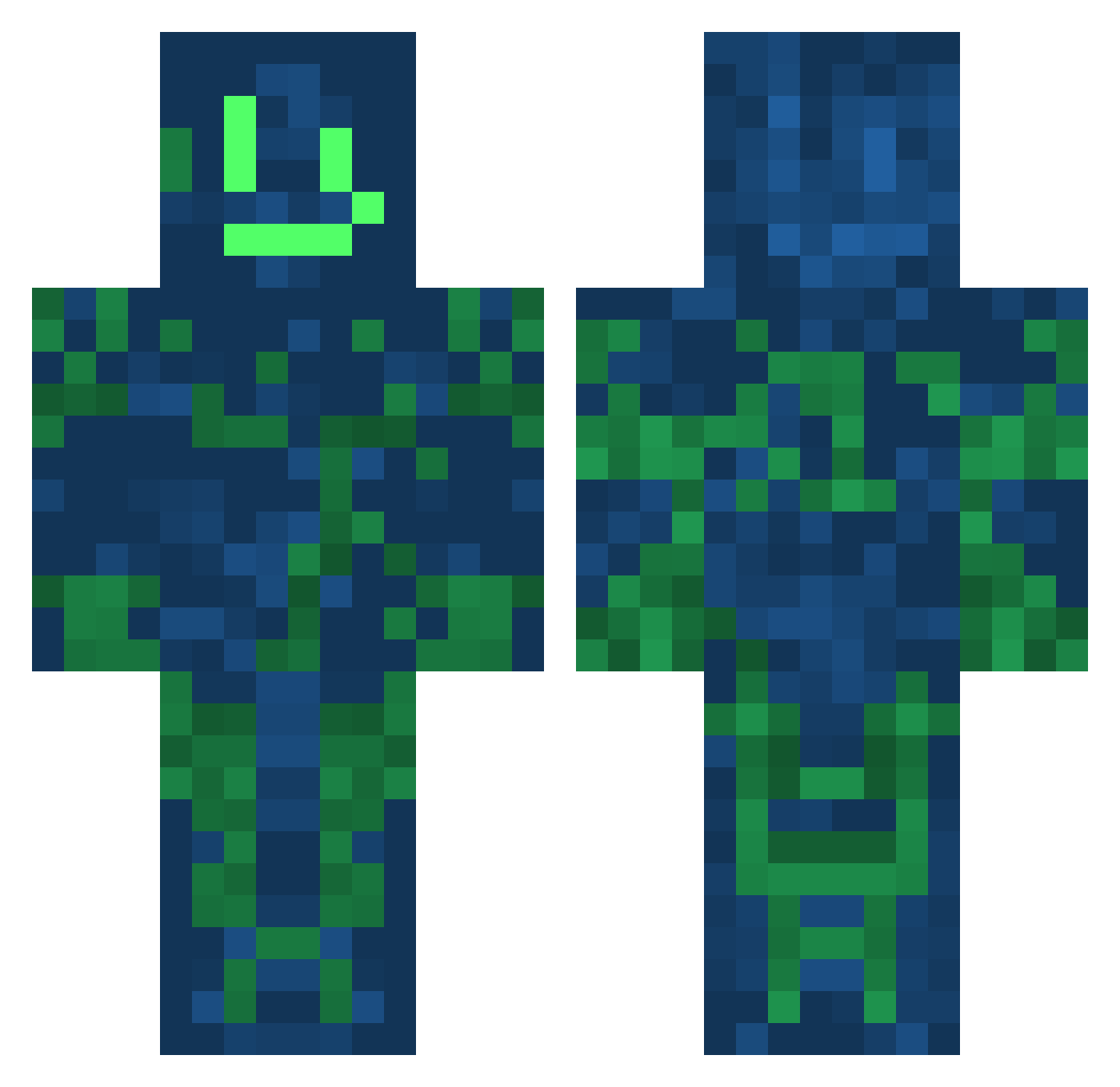 CxrzyWasTaken Minecraft skin, front and back view
