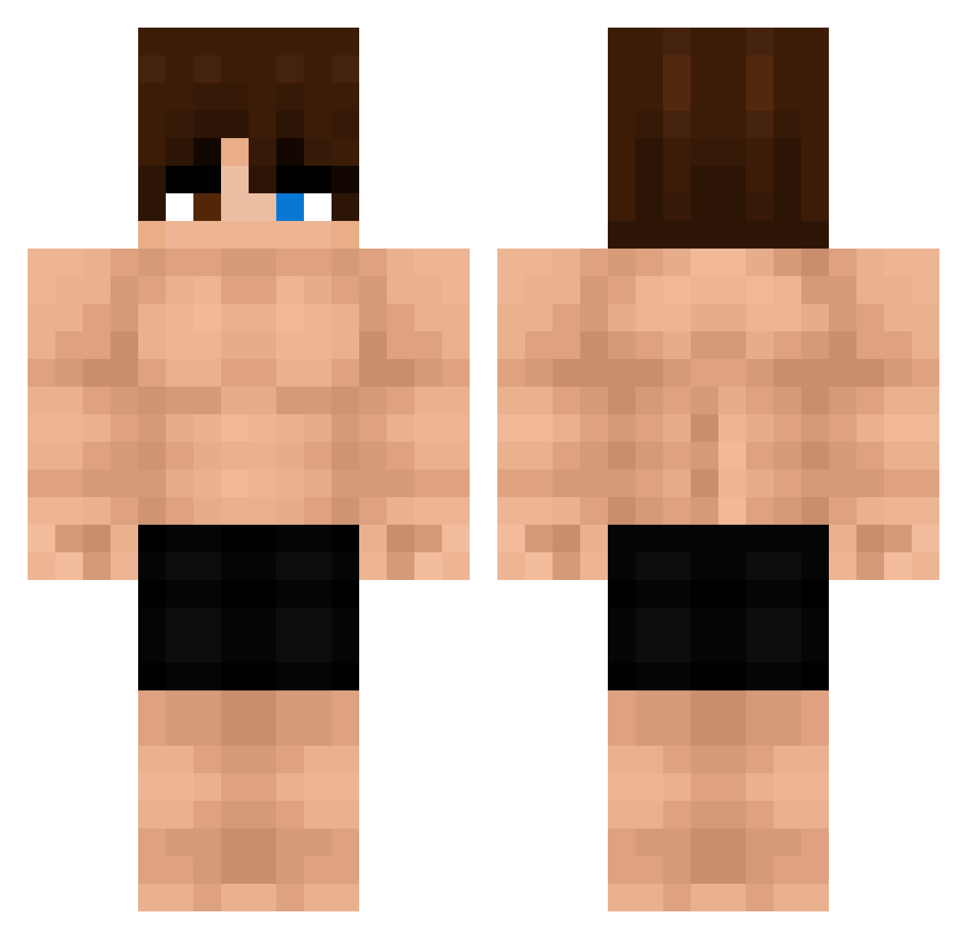 Balkangr Minecraft skin, front and back view