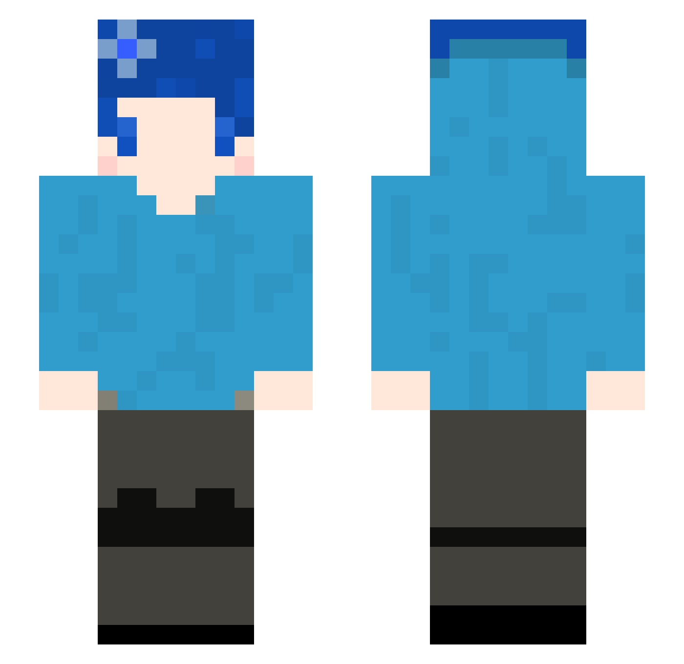 pooos189 Minecraft skin, front and back view