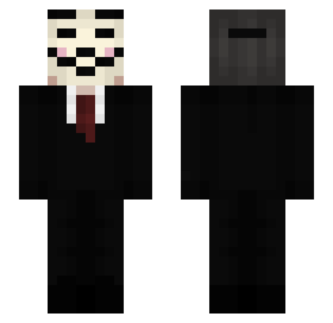 Cybercat2077 Minecraft skin, front and back view