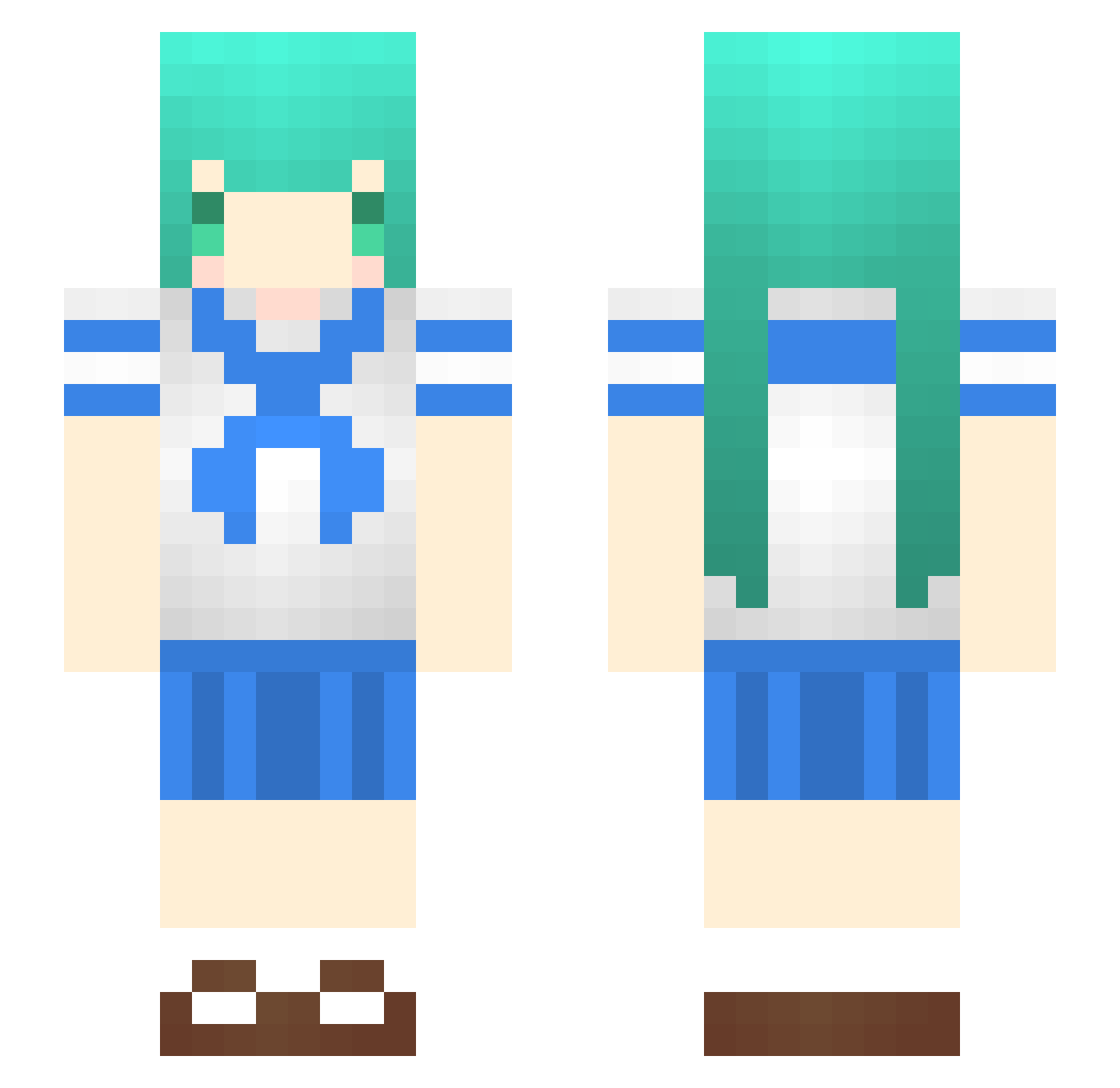 Sagiri1012 Minecraft skin, front and back view