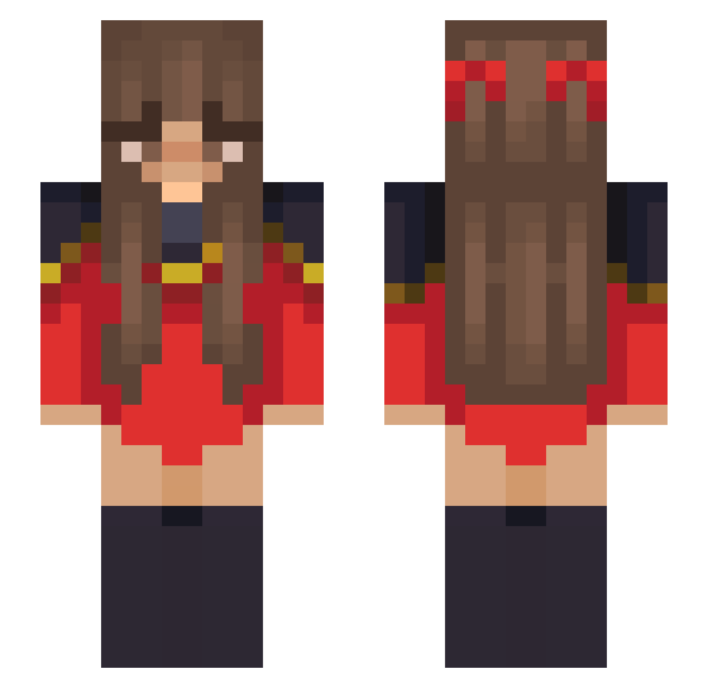 Tangier Minecraft skin, front and back view