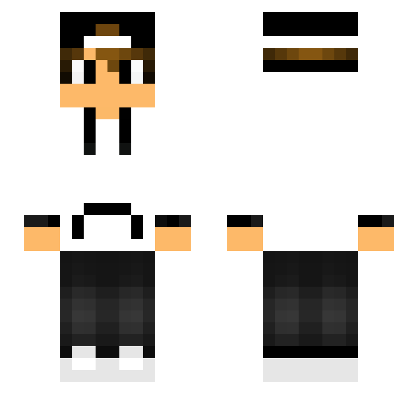 xXSunAndMoonXx Minecraft skin, front and back view