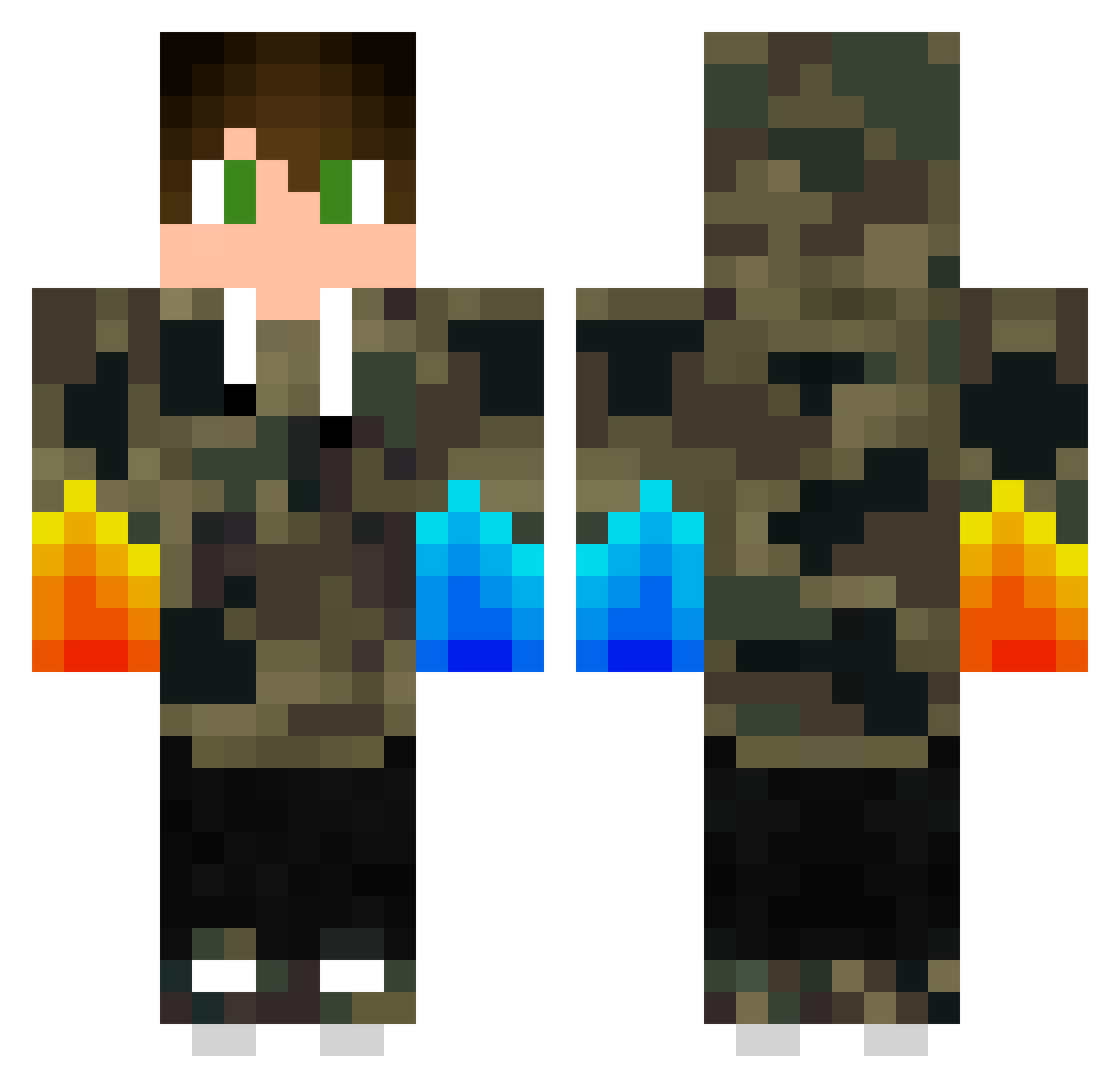 malasaka Minecraft skin, front and back view