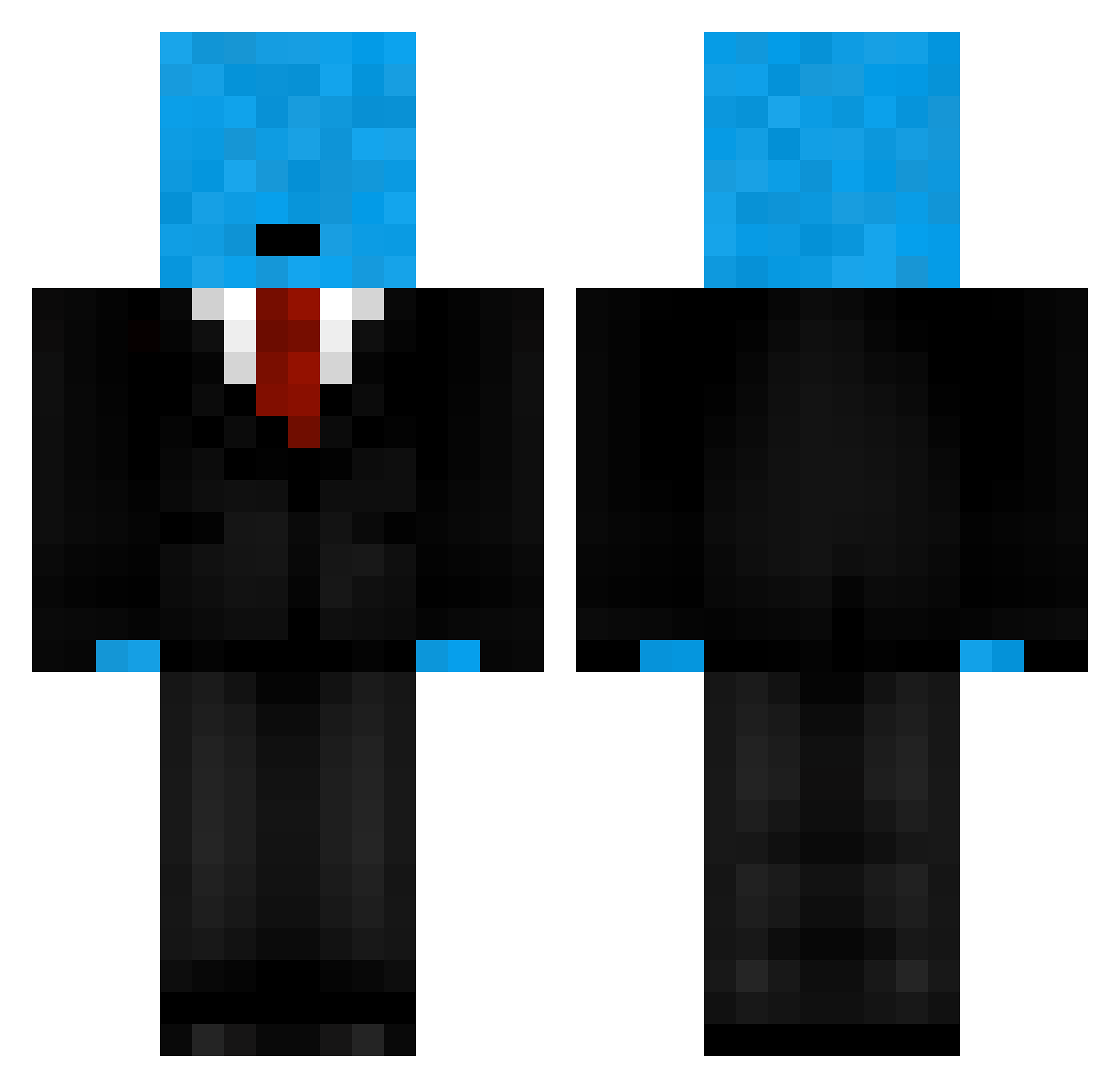 PlsNoIFan_ Minecraft skin, front and back view