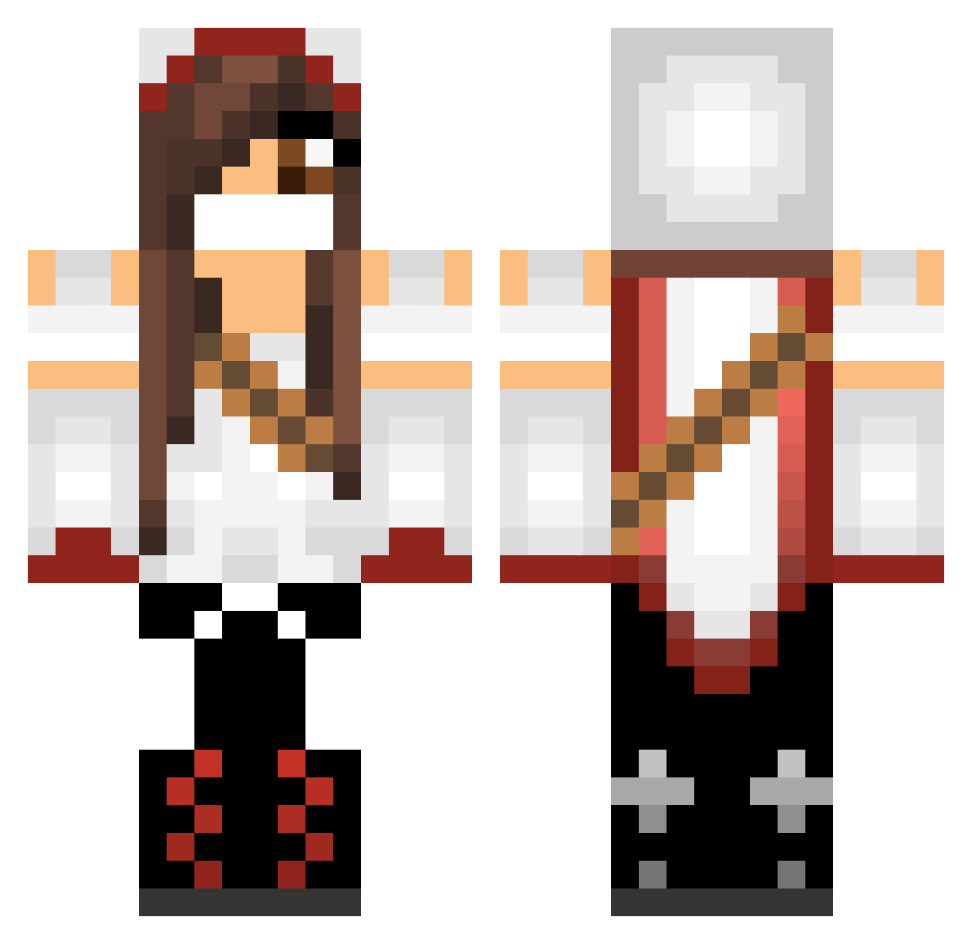 Coralyn Minecraft skin, front and back view