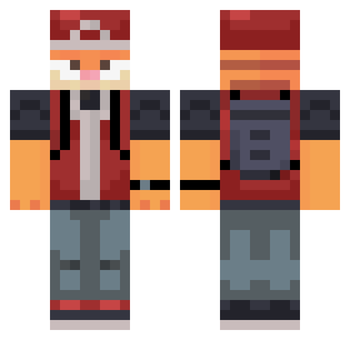 2inchgod Minecraft skin, front and back view