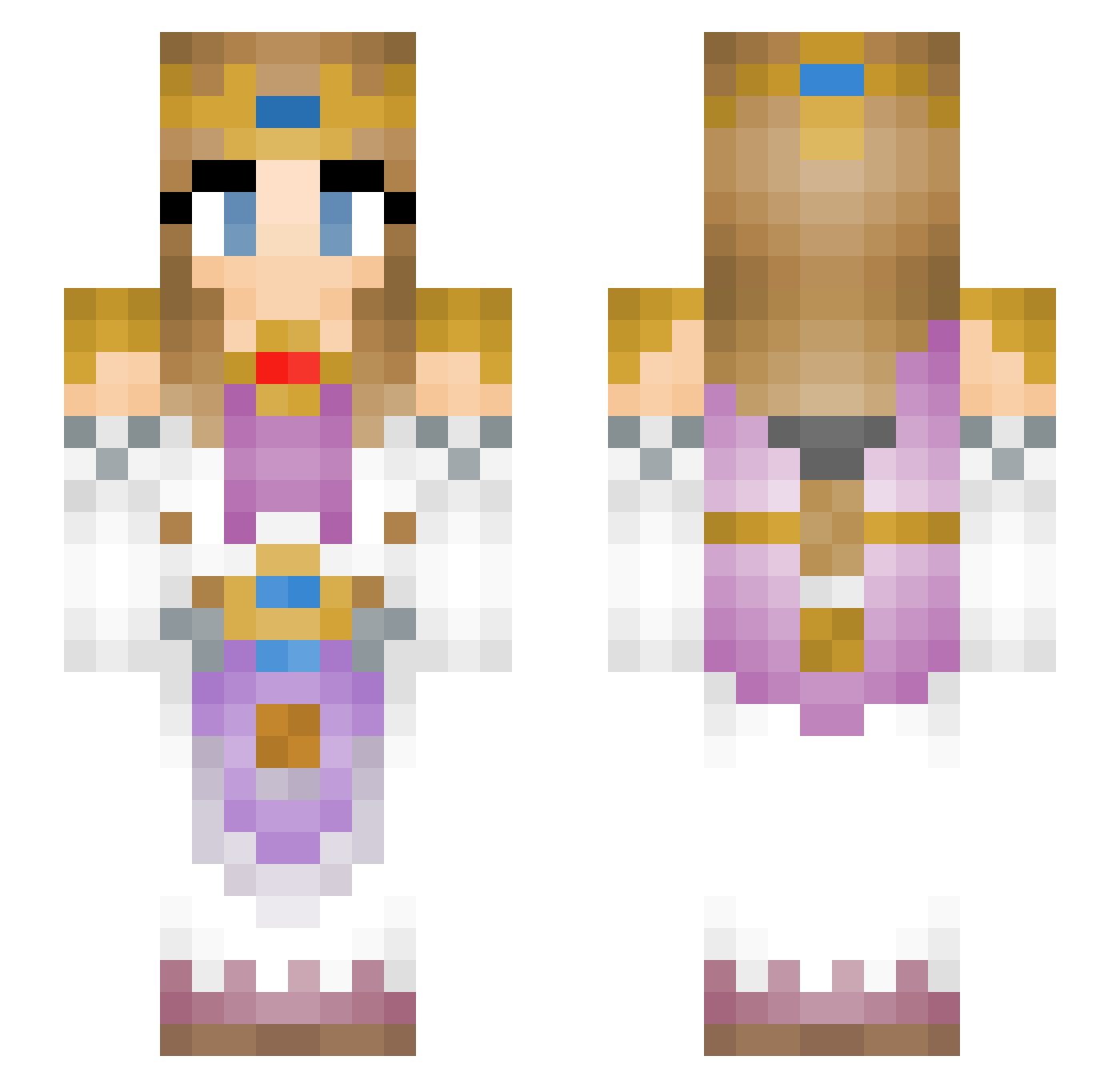 antapex Minecraft skin, front and back view