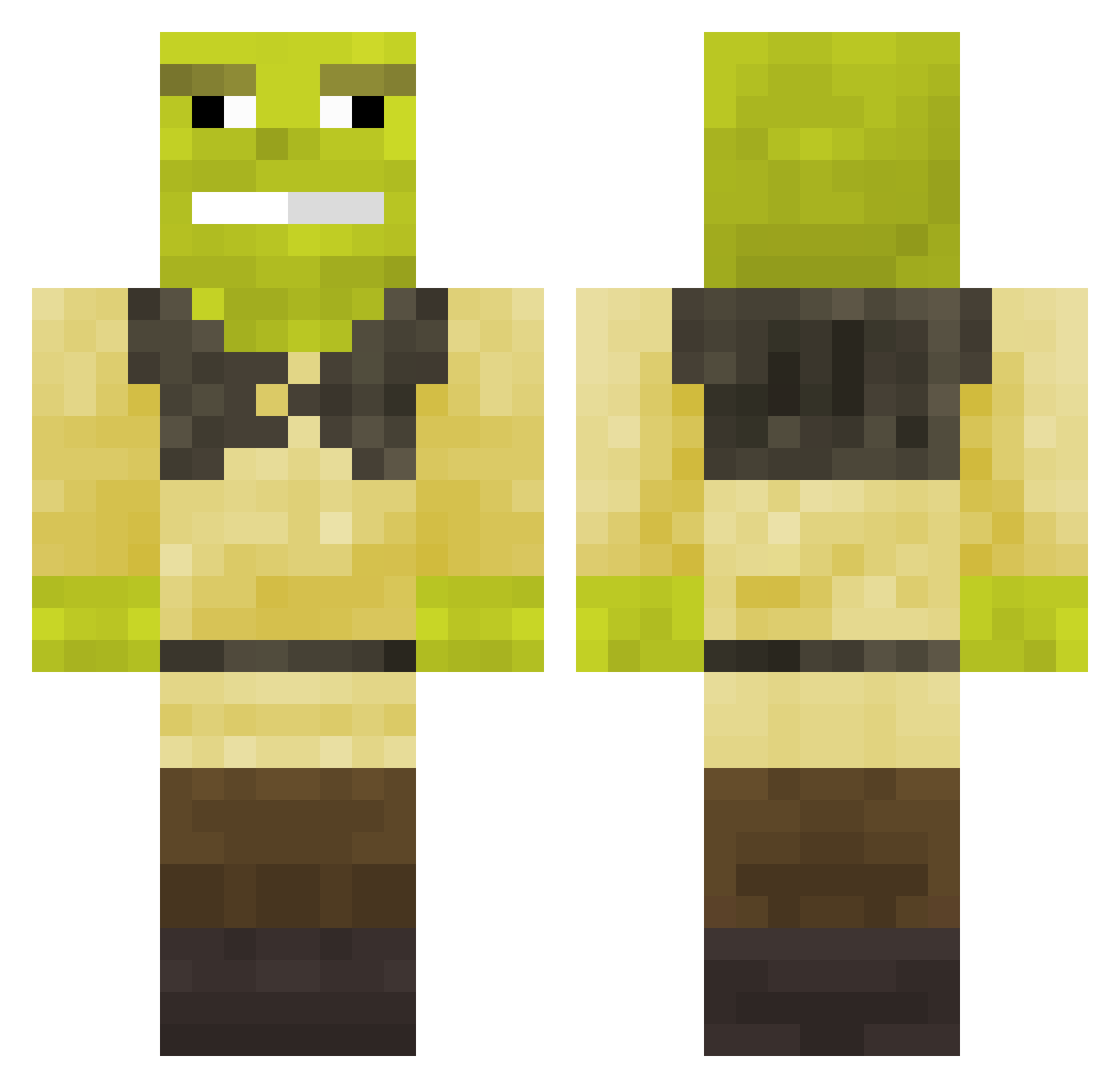 ElSolis Minecraft skin, front and back view