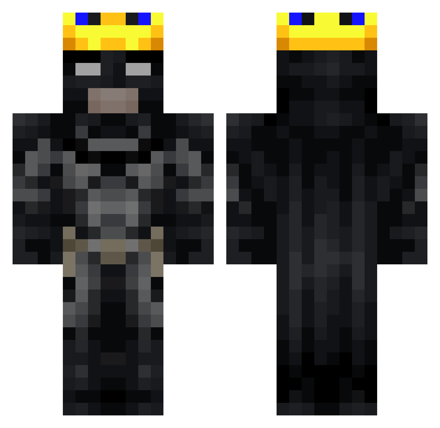 Loke177 Minecraft skin, front and back view