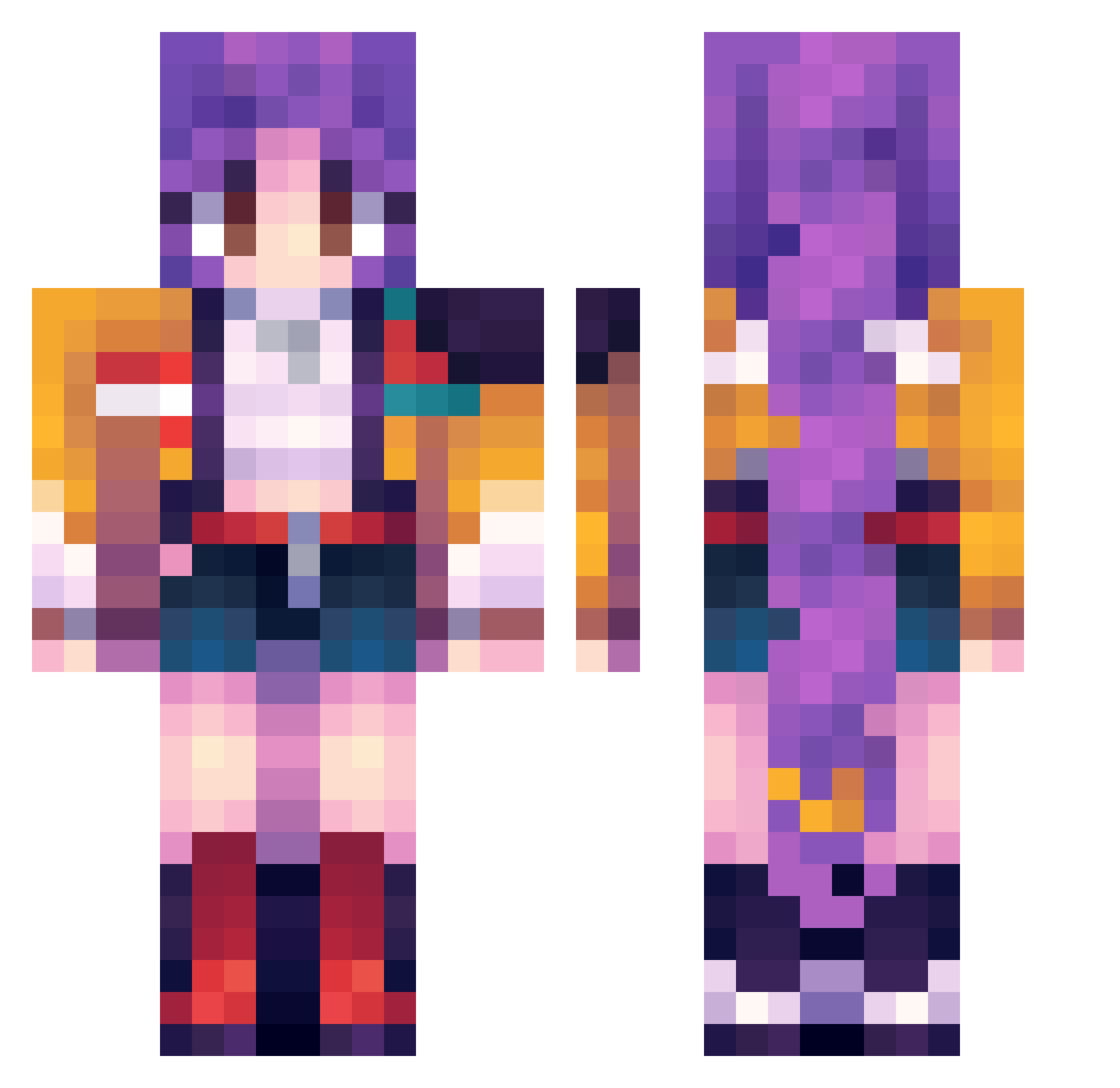S_oso___ Minecraft skin, front and back view