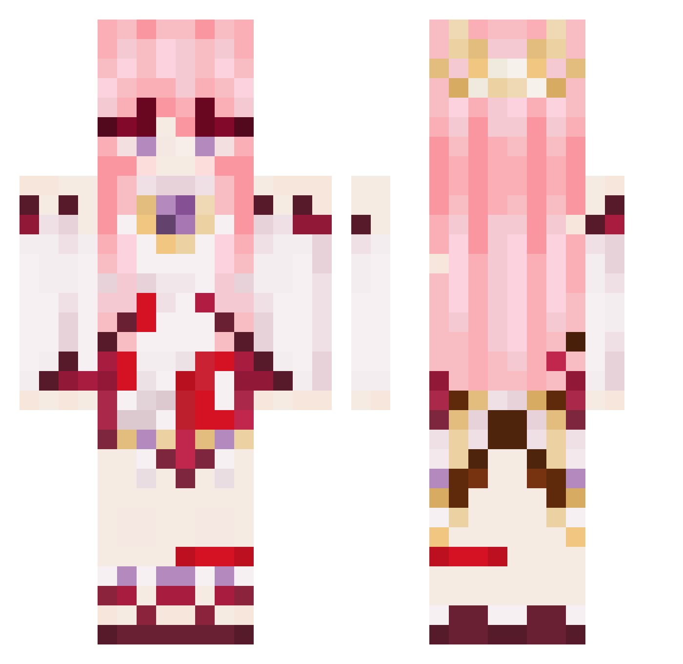 PendorasBox Minecraft skin, front and back view