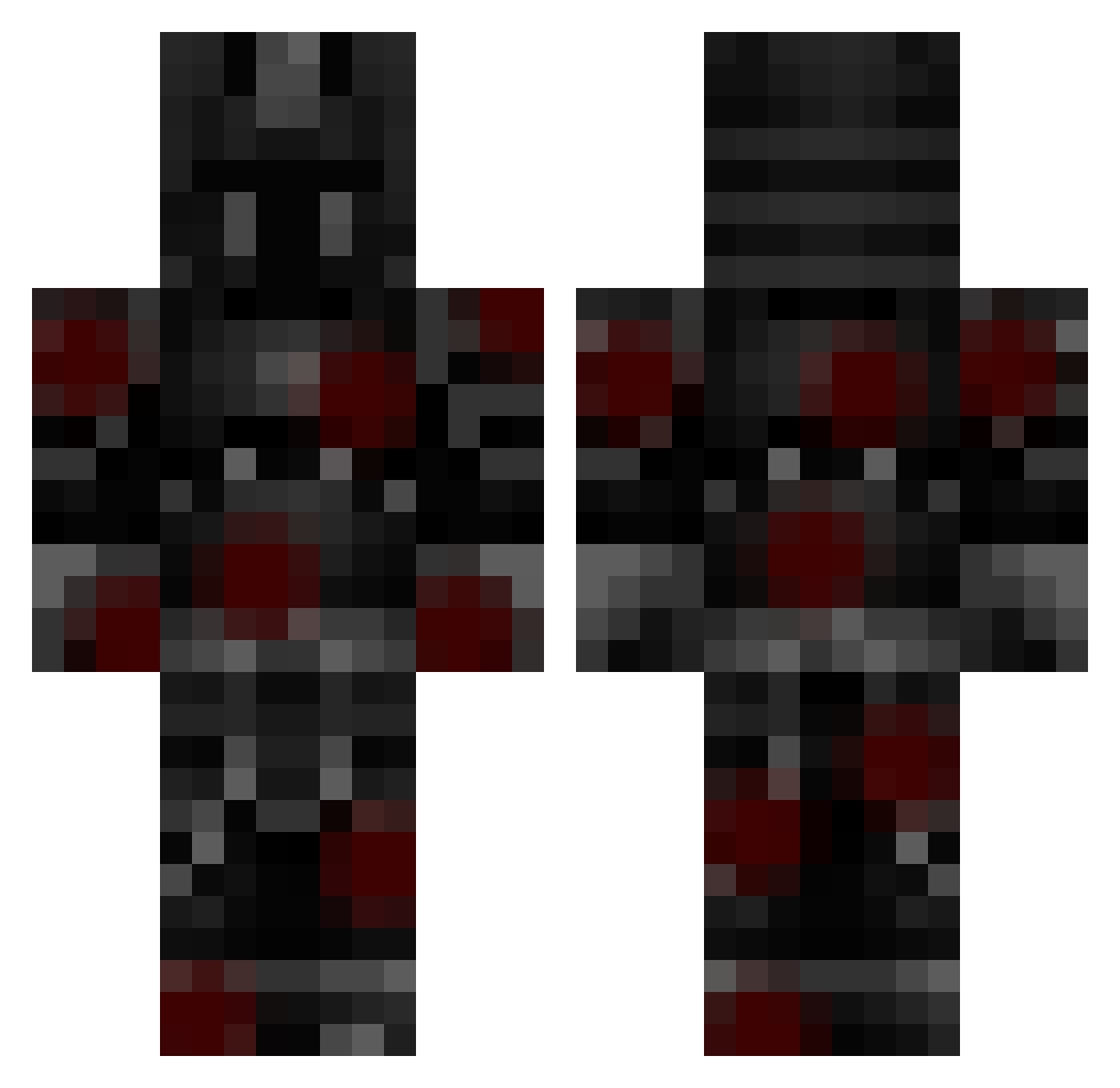 Pivimivi Minecraft skin, front and back view