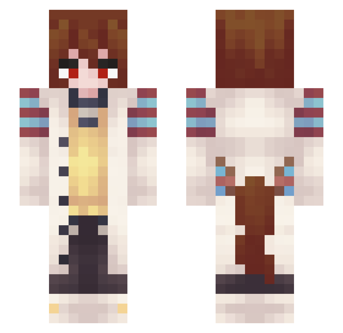 To4rup Minecraft skin, front and back view