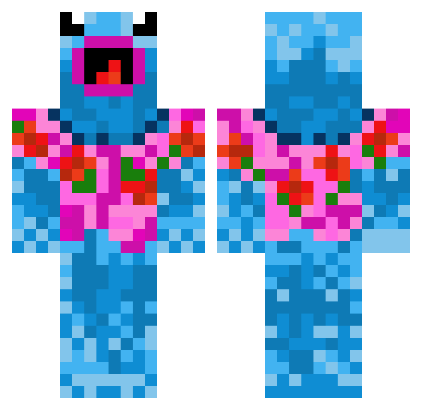 Rover45 Minecraft skin, front and back view